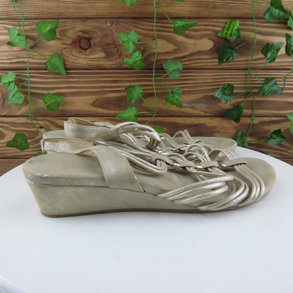 Pesaro Size 10 M Women Sandal Gladiator Taupe Synthetic Mildred - Picture 5 of 10